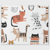Kattenpatroon Cadeaupapier (Vlak)