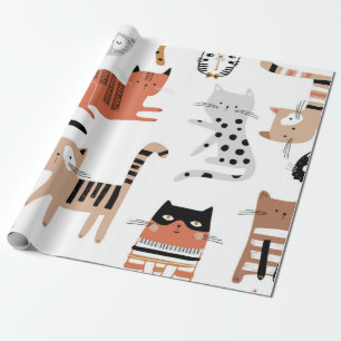 Kattenpatroon Cadeaupapier