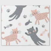 Kattenpatroon Cadeaupapier (Vlak)