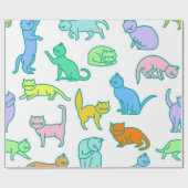 Kattenpatroon Cadeaupapier (Vlak)