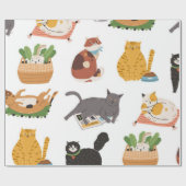 Kattenpatroon Cadeaupapier (Vlak)