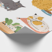 Kattenpatroon Cadeaupapier (Hoek)