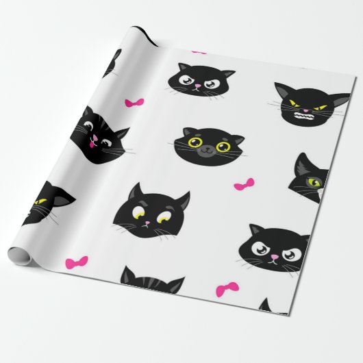 Kattenpatroon Cadeaupapier (Uitgerold)