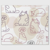 Kattenpatroon Cadeaupapier (Vlak)