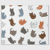 Kattenpatroon Cadeaupapier (Vlak)
