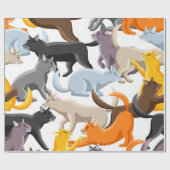Kattenpatroon Cadeaupapier (Vlak)