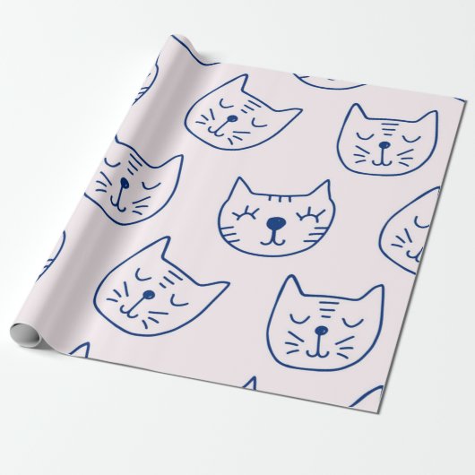 Kattenpatroon Cadeaupapier (Uitgerold)