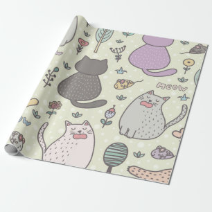 Kattenpatroon Cadeaupapier