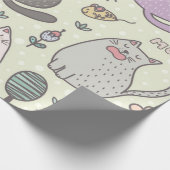Kattenpatroon Cadeaupapier (Hoek)