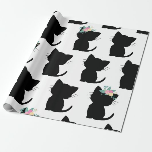 Kattenpatroon Cadeaupapier (Uitgerold)