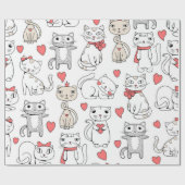 Kattenpatroon Cadeaupapier (Vlak)