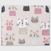 Kattenpatroon Cadeaupapier (Vlak)