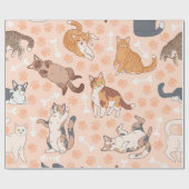 Kattenpatroon Cadeaupapier (Vlak)