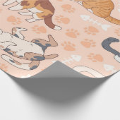 Kattenpatroon Cadeaupapier (Hoek)