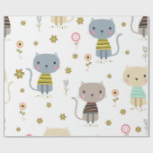 Kattenpatroon Cadeaupapier (Vlak)