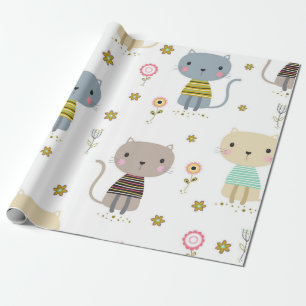 Kattenpatroon Cadeaupapier