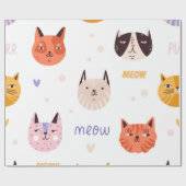 Kattenpatroon Cadeaupapier (Vlak)
