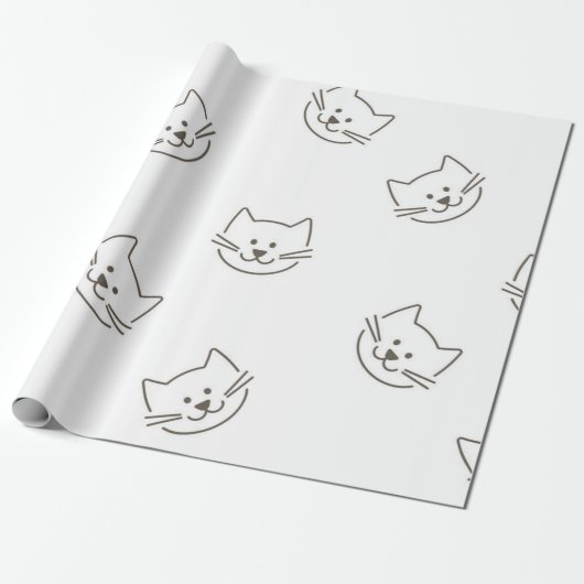 Kattenpatroon Cadeaupapier (Uitgerold)