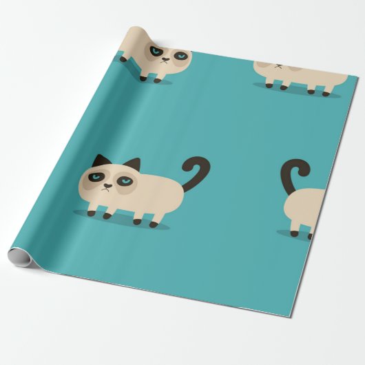 Kattenpatroon Cadeaupapier (Uitgerold)