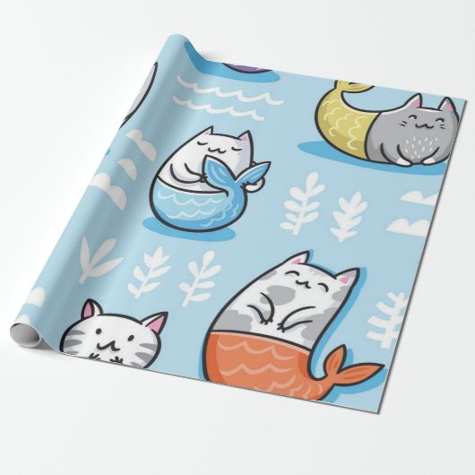 Kattenpatroon Cadeaupapier (Uitgerold)