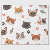 Kattenpatroon Cadeaupapier (Vlak)
