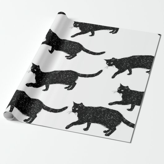 Kattenpatroon Cadeaupapier (Uitgerold)