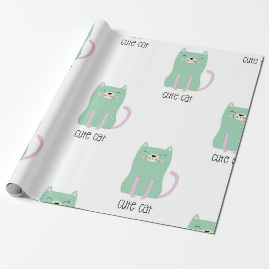 Kattenpatroon Cadeaupapier (Uitgerold)