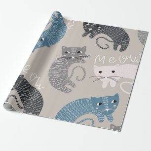 Kattenpatroon Cadeaupapier