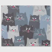 Kattenpatroon Cadeaupapier (Vlak)