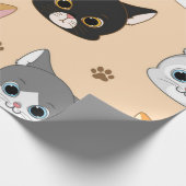 Kattenpatroon Cadeaupapier (Hoek)