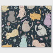 Kattenpatroon Cadeaupapier (Vlak)