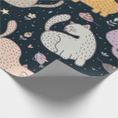 Kattenpatroon Cadeaupapier (Hoek)