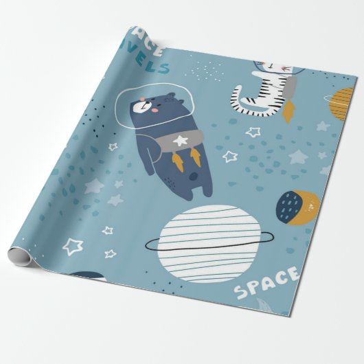 Kattenpatroon Cadeaupapier (Uitgerold)