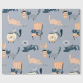 Kattenpatroon Cadeaupapier (Vlak)