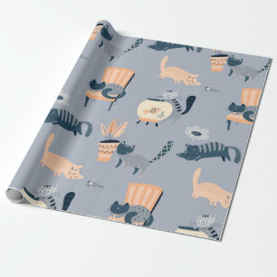 Kattenpatroon Cadeaupapier