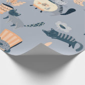 Kattenpatroon Cadeaupapier (Hoek)