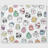 Kattenpatroon Cadeaupapier (Vlak)