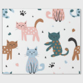 Kattenpatroon Cadeaupapier (Vlak)