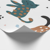 Kattenpatroon Cadeaupapier (Hoek)