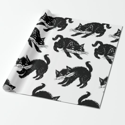 Kattenpatroon Cadeaupapier (Uitgerold)