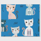 Kattenpatroon Cadeaupapier (Vlak)