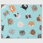 Kattenpatroon Cadeaupapier (Vlak)