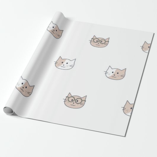Kattenpatroon Cadeaupapier (Uitgerold)
