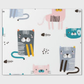 Kattenpatroon Cadeaupapier (Vlak)