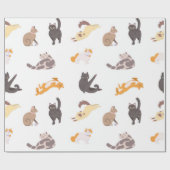 Kattenpatroon Cadeaupapier (Vlak)