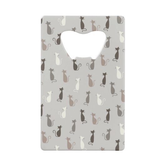 Kattenpatroon Creditkaart Flessenopener (Voorkant)