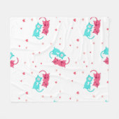 Kattenpatroon Fleece Deken (Voorkant (Horizontaal))