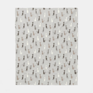 Kattenpatroon Fleece Deken