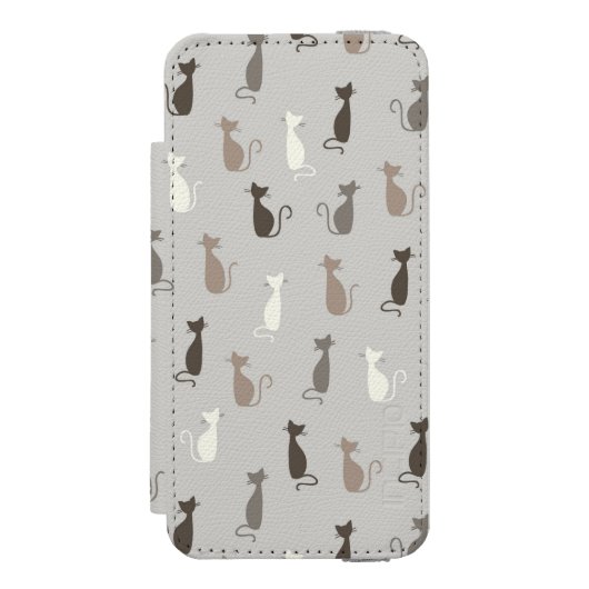 Kattenpatroon Incipio iPhone Portemonnee Hoesje (Voorkant Agenda)