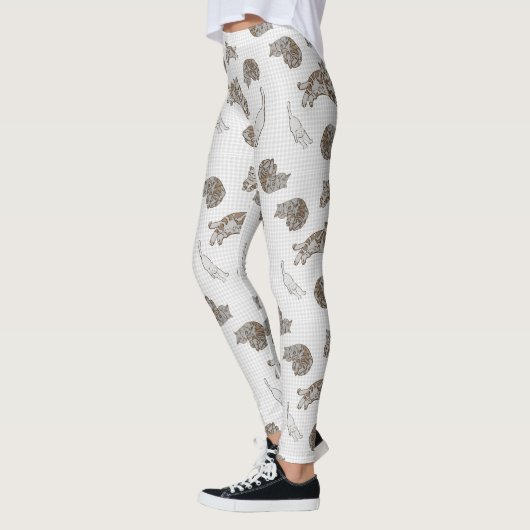 kattenpatroon leggings (Links)